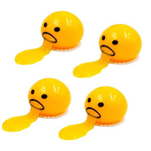 4 PCS Puking Egg Yolk Stress Ball Toys Set, Soft Squeezable Egg Yolk Stress Relief Balls for Venting and Relaxation