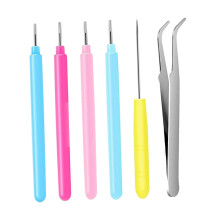 Slotted Quilling Tools Kit for Adults - 6-Piece DIY Paper Quilling Pens Set with Sturdy Iron Construction for Card Making