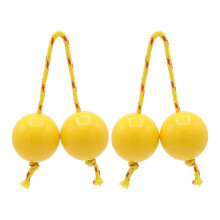 Asalato Fingertip Rotation Percussion Instrument Set, 2pcs Adjustable Length Kashaka for Flexible Finger Exercise Yellow