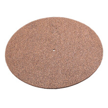 Phonograph Mat Cork Turntable Pad with Non-Skid Base and Recessed Labels for Improved Record Stability and Compatibility