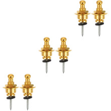 Guitar Strap Lock System 3 Sets Non-Skid Belt Buckle Tail Nail for Electric Guitars 2 Pieces Each