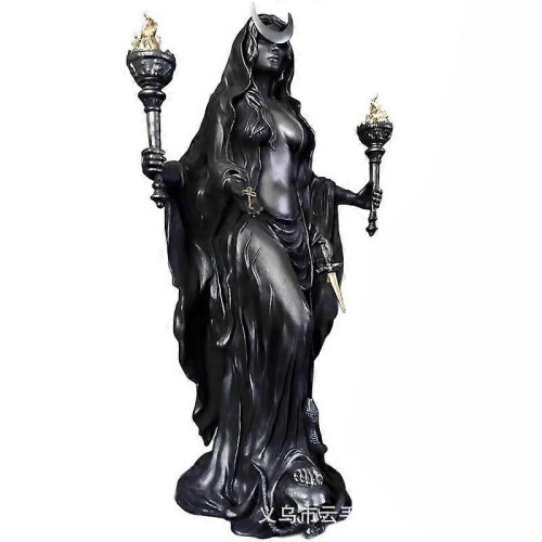 (B) Cracker Barrel Witch Halloween Resin Statue 18CM