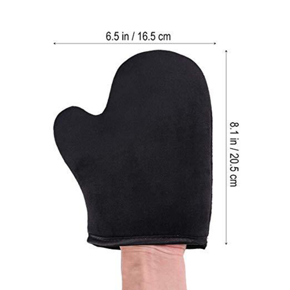 Self Tanning Mitt Applicator Set Black 20cm x 12.5cm with Finger Sleeve