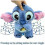 Stitch Blue Sleeping Plush Toy Gift for Kids 3