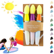 Sidewalk Chalk Paint Brush, 1PCS Washable DIY Paintbrush Set, Easy Clean, Add Water for Colorful Outdoor Painting