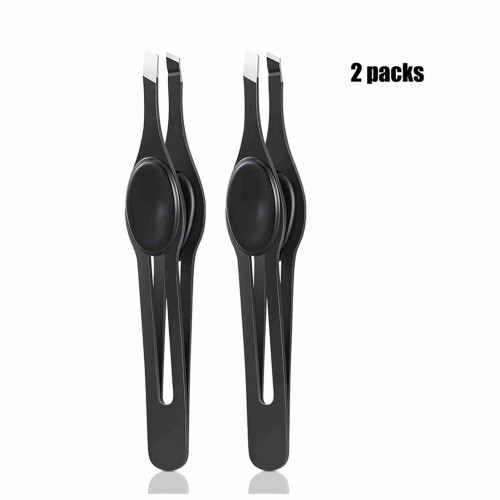 2 pezzi di pinzette angolate, 12 g, acciaio inossidabile, 9,6  1,6 cm 1