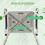 Homcom (Green) HOMCOM Rust-Free Aluminium Bath Chair with Adjustable Height 7