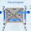 Homcom (Blue) HOMCOM Rust-Free Aluminium Bath Chair with Adjustable Height 5