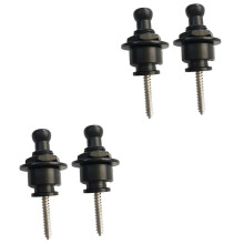 Professional Guitar Strap Locks Metal Buckles for Electric Acoustic Bass Guitar - 2 Sets with 2pcs Each