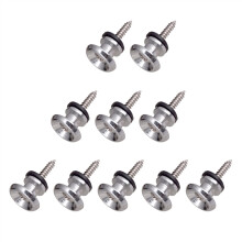 Guitar Tools 10 Pcs Guitar Strap Locks Button Lock Pins Anti-Slip for Acoustic Bass Guitar Accessories