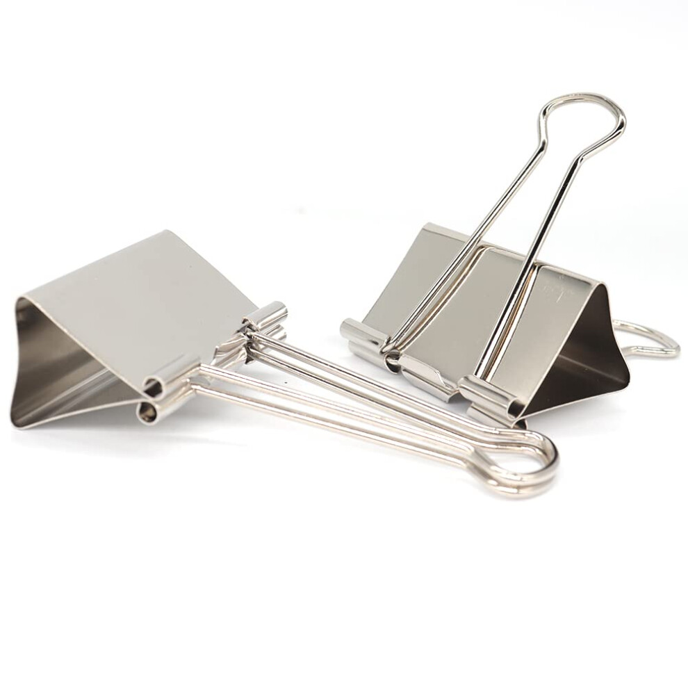 Large Binder Clips 2 Inch Silver (12 Pack) - Durable Paper Clamps for Office and School Use, Heavy Duty Metal Clips-image-OPC-PJK8Y2K-NEW