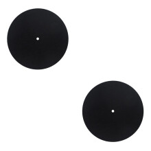 2pcs Turntable Slipmat Pad for Records 195mm Non-Slip Grooves Anti-Static Platter Mat for Vinyl Protection