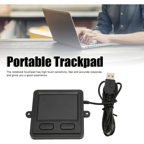 Wired USB Touchpad Trackpad with Multi-Function, Touch Sensitivity, Portable Design, 2 Keys for Office Laptop Use 2
