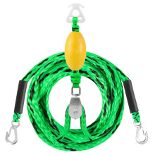 Water Ski Tow Strap with Quick Release, High-Strength Ski Boot Tow Rope, Green, For Pros and Beginners