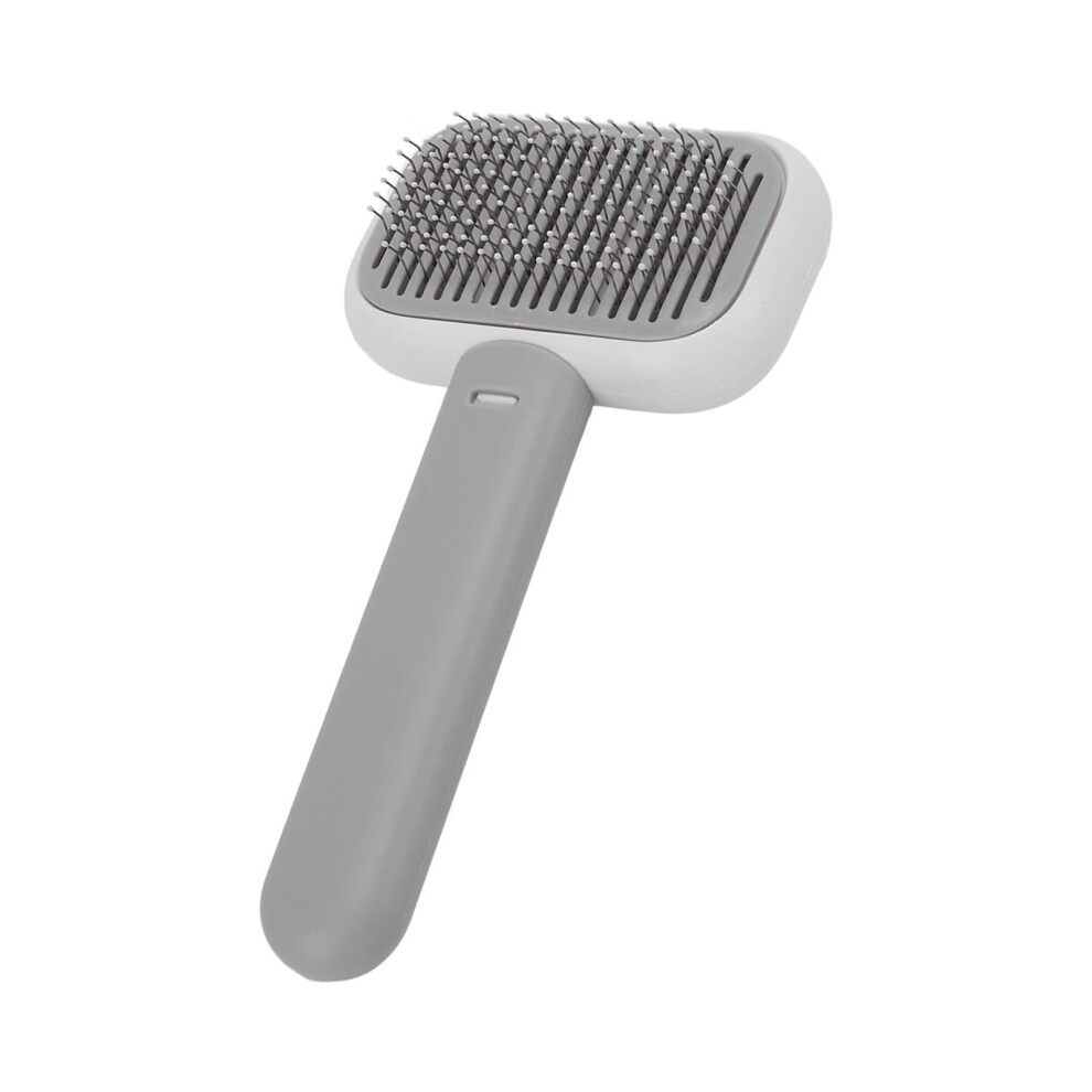 Multifunctional Self-Cleaning Dog Hair Brush 9x18cm Gray & White