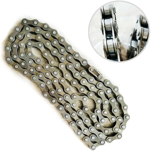 Bicycle Chain Steel Strength and Durability for Single-Speed Fixed Gear Bikes, Compatible with Standard Specifications 2