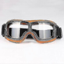 (Color 01) Vintage Motorcycle Jet Helmet Goggles