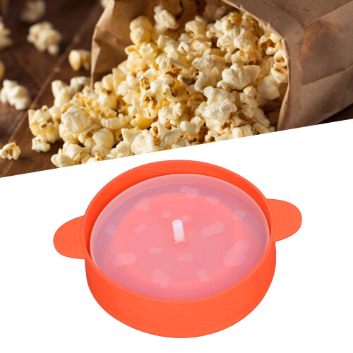 Temperature Resistant Microwave Popcorn Popper Orange Silicone Bowl 2