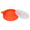Temperature Resistant Microwave Popcorn Popper Orange Silicone Bowl 1