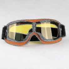 (Color 04) Vintage Motorcycle Jet Helmet Goggles
