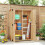 Outsunny Outsunny Wooden Tool Storage Cabinet with Double Doors, Natural 7