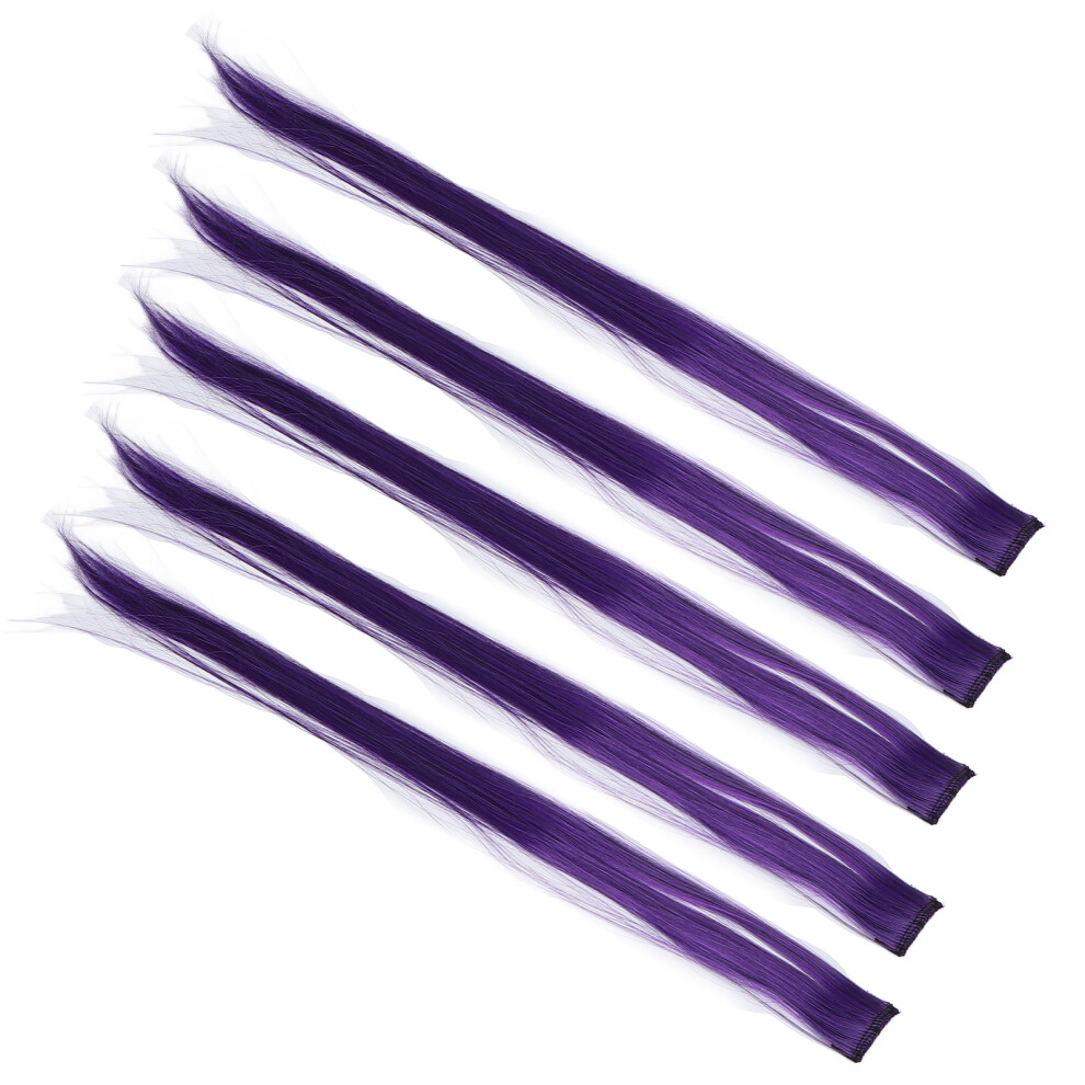 Transform Your Look with 5pcs Purple Hair Clip Extensions for Parties-image-OPC-PJK92JS-NEW