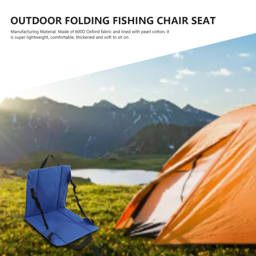 Chaise de pêche pliante extérieure 20.7oz bleu 2