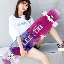 Skateboard Longboard for Adults and Teens - 4 Wheel Brush Street Dance Board for Boys and Girls, Stylish and Durable