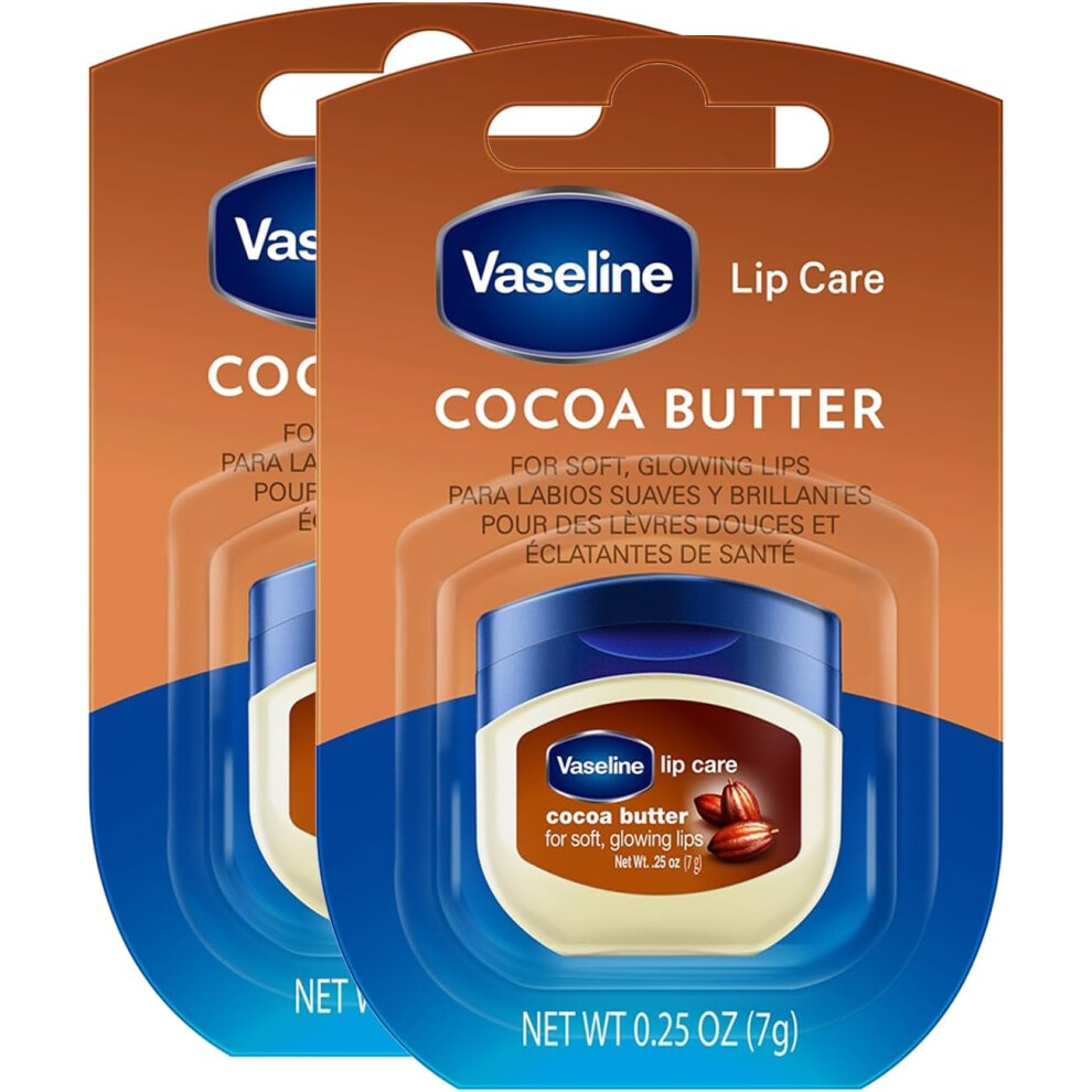 Vaseline Lip Care Cocoa Butter Lip Balm | Pure Jelly & Cocoa Butter, Soft & Glowing Lips | Non-greasy Lip Moisturizer Naturally - 2x7gm-image-OPC-PJK92RR-NEW