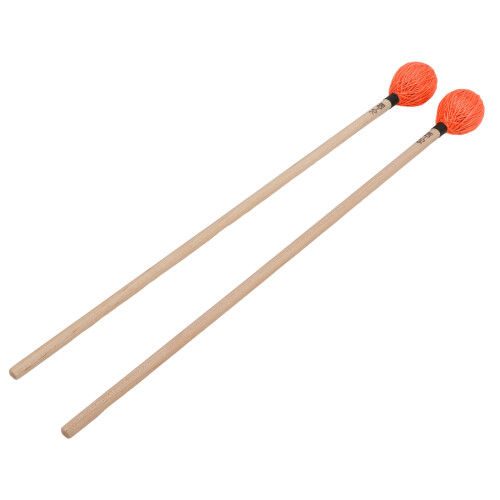 MQ‑06 Orange Medium Hard Marimba Mallets with Tough Yarn Head 1