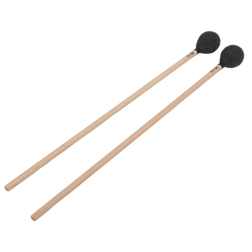Marimba Mallets Medium Hard Yarn Head with Maple Handle MQ-06 Black 1