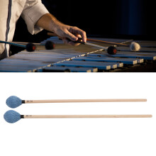 Medium Hard Yarn Head Marimba Mallets with Maple Handle MQ-06, Blue
