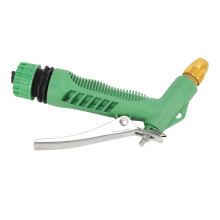Pistola de agua para coche verde de boca larga de ABS y cobre 10-20m