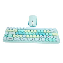 2,4-GHz USB-Tastatur-Maus 68 Tasten 3-Tasten Blau