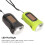 2x40mAh Linterna de manivela, Delgada, Negro/Verde 7
