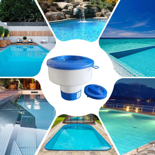 Pool Medication Dispenser 17.8 cm Tablet Float – Collapsible Holder with Pull Ring for Spas and Private Pools 2