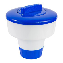 Chlorine Pill Holder for Pool, 8-Inch Floating Chlorine Dispenser with Lid for Inflatable and Cavity Pools, Portable Design