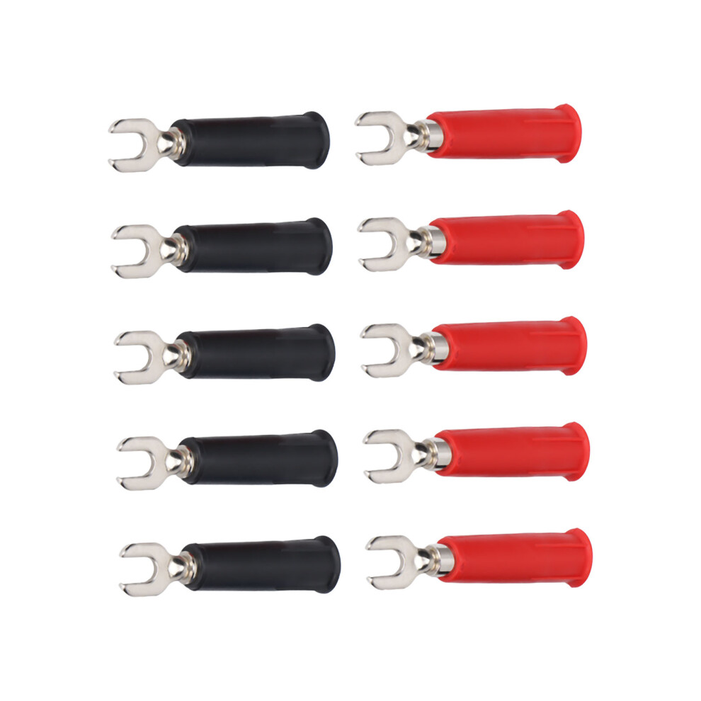 High Conductivity 4Mm Fork Spade Connectors Insulated - 10Pcs Set 8701340215940
