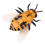 Remote Control Honeybee Toy with LED Lights, Crawling, 13x11x3.5cm 12