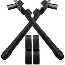 2 Packs Baseball Bat Grip Tape 40 Inch Length 1.75mm Pre-Cut and Whole Glue Black Replacement Grip for Golf Bats