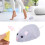 Mouse grigio con telecomando 18x3x16 cm, 3x LR44 1,5 V 14