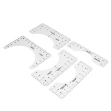 Round Neck T Shirt Ruler Reusable PVC Shirt Guide for Household & Office Use