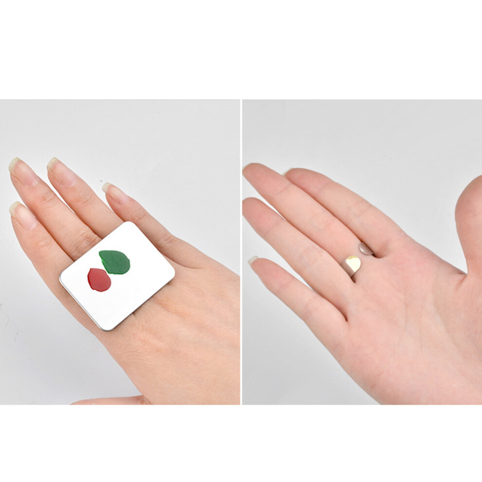 Stainless Steel Nail Art Ring Palette for DIY Manicure & Makeup