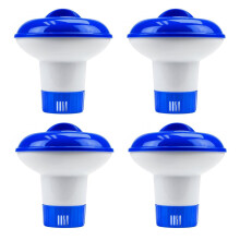 5 Inch Removable Floating Chlorine Tablet Dispenser for Pool and Hot Tub, Adjustable Chlorine Granule Floater, 4 Pack