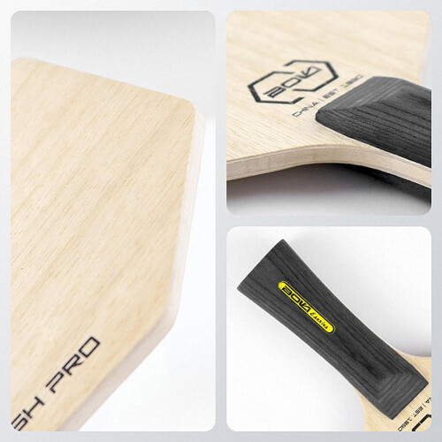 5-Layer Wooden Table Tennis Racket, Hexagonal Shape, Lightweight, High-Performance Paddle for Professional Play 1