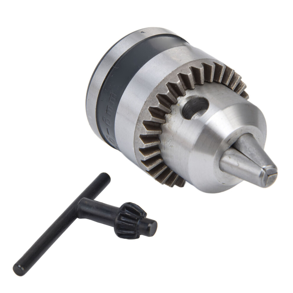 3-Jaw Keyless Drill Chuck Stainless Steel 0.6-6Mm 3/8-24Unf Conversion Device 3591340222612