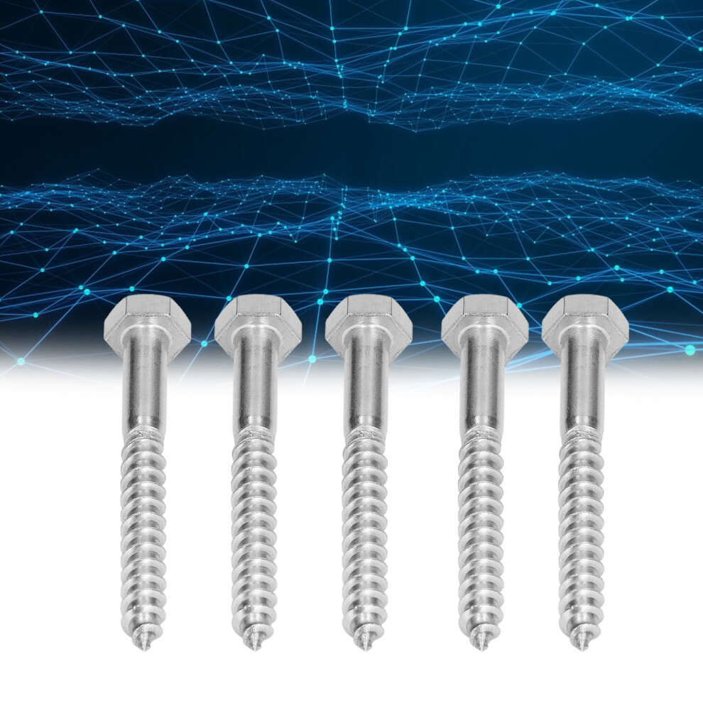 M8x70mm A2-70 Stainless Steel Half Thread Lag Screw Self Tapping 8721340223110
