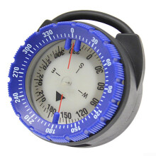 Diving Compass, Illuminated ABS Material, Tube Clamp Type with Read Window, Underwater Blue Color