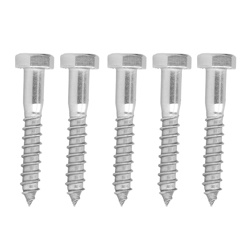 Self Tapping M8x50mm 304 Stainless Steel Wood Lag Bolt Half Thread Coach Screw 4921340222968