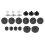Set di 21 pezzi di pad in feltro per piatti da batteria grigio Φ2,5-4,0-5,0cm 13